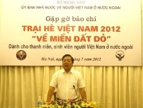 Открыт летний лагерь 2012 года для вьетнамской молодёжи за рубежом - ảnh 1